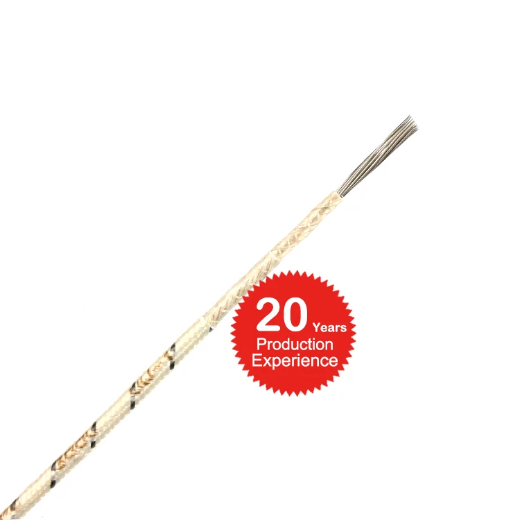 AWM5107 600v 450c Single core mica wrapped fiberglass braided fire resistant wire