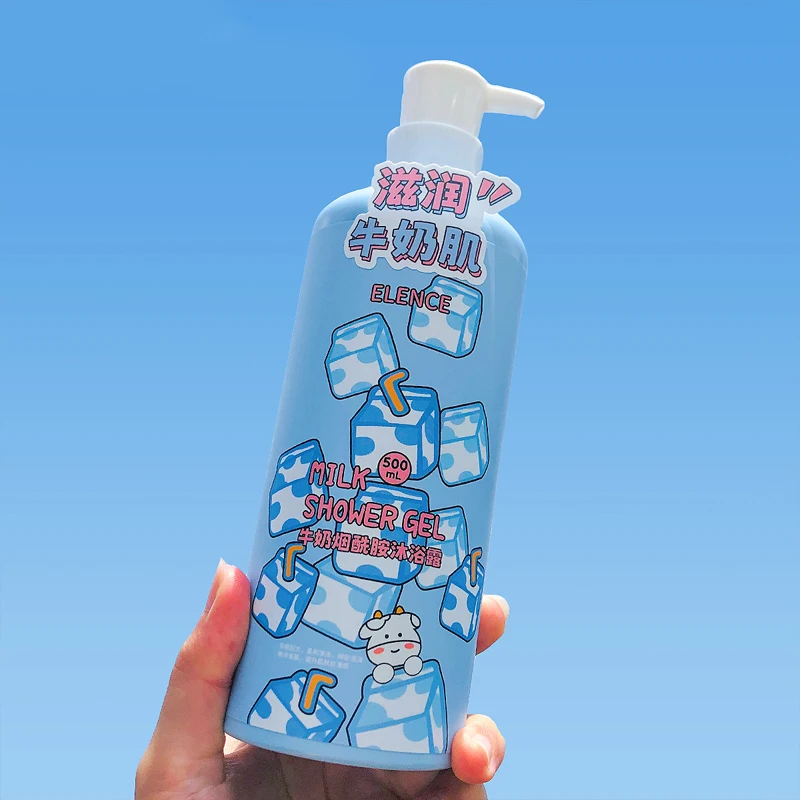 Wholesale natural body wash organic kiwi cherry whitening moisturizing body wash scrub shower gel