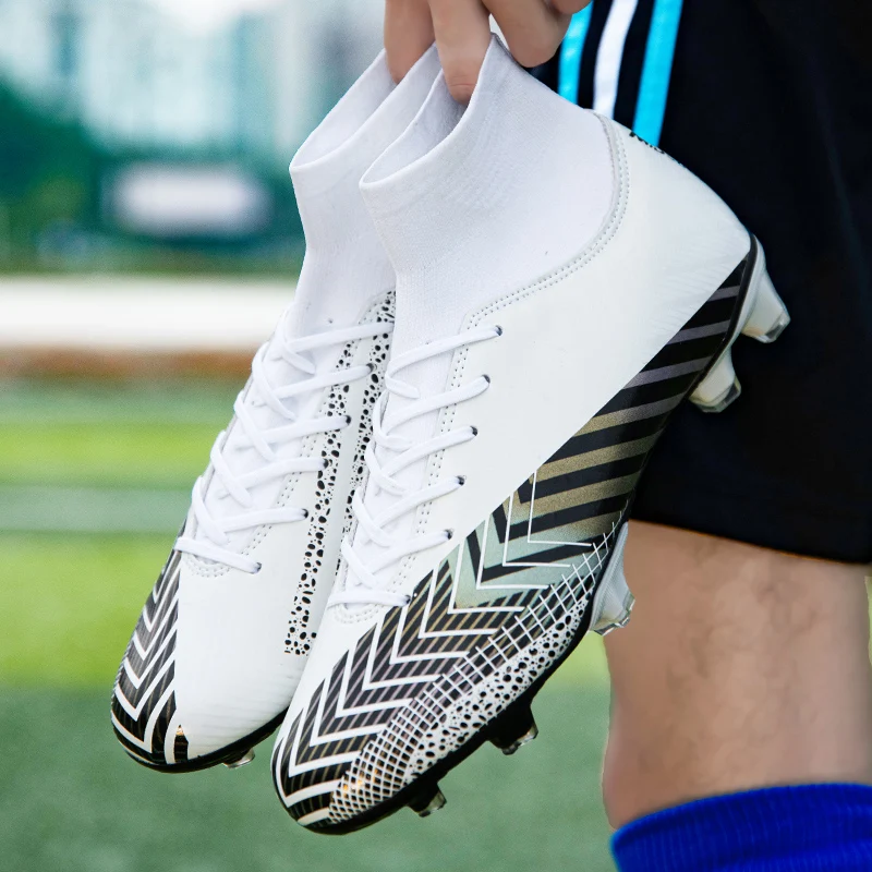 
2021 NEW football & soccer Boots High-Top Adults and Children Sneakers Comfortable Sports Professional FG Soccer Cleats Shoes 