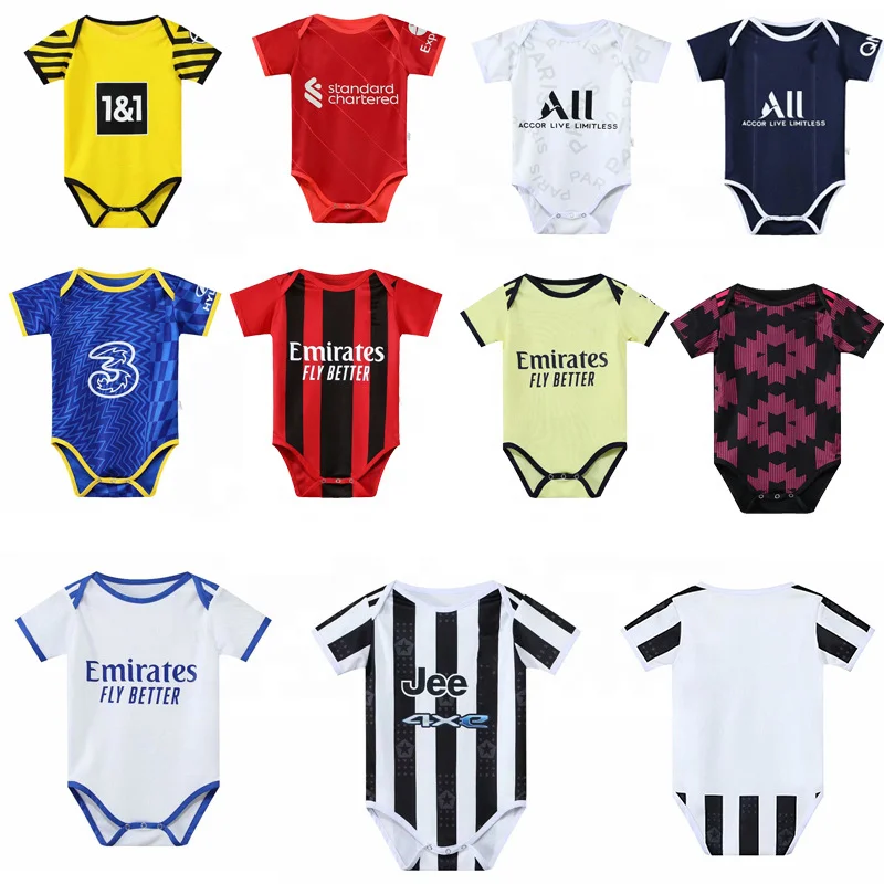 21 22 new variety of popular football clothes baby crawling clothes one-piece romper