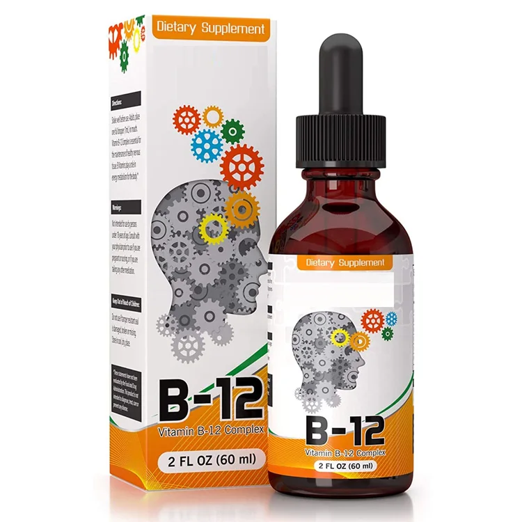 Vitamin B Complex Liquid Drops with Fast Absorption Super B Liquid Complex Vitamins Natural Energy Boost Mental