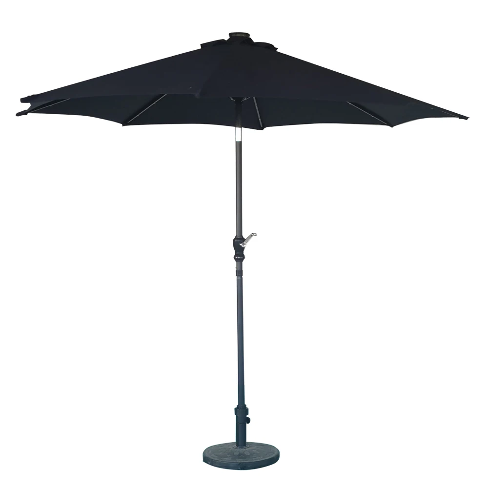 Wholesale Modern 3M Offset Aluminium Outdoor Patio LED Umbrellas For Big Patios
