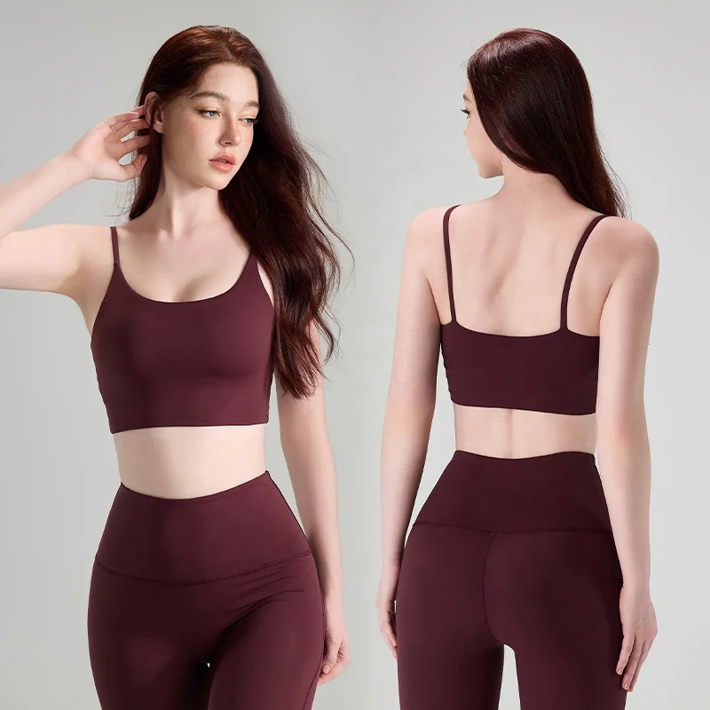 Factory Supply Active Stretch Workout Gym Bra Quick Dry Soft Crop Top Gym Tank Vest