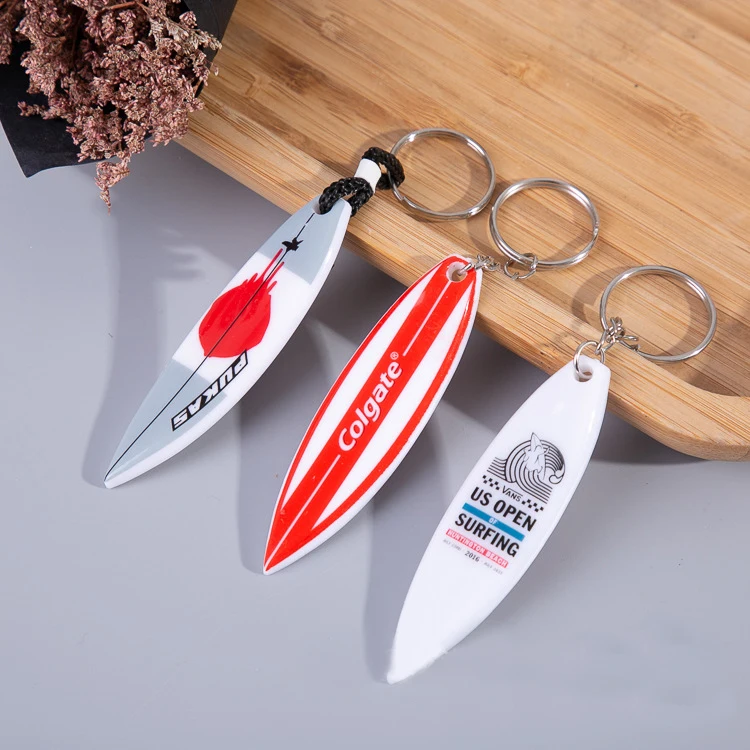 Personalized Gift Keychain Decoration Plastic Surfboard Keychain