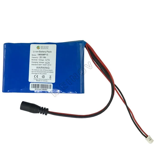 20.1Ah 18650 li-ion 3.7v 1s6p battery pack
