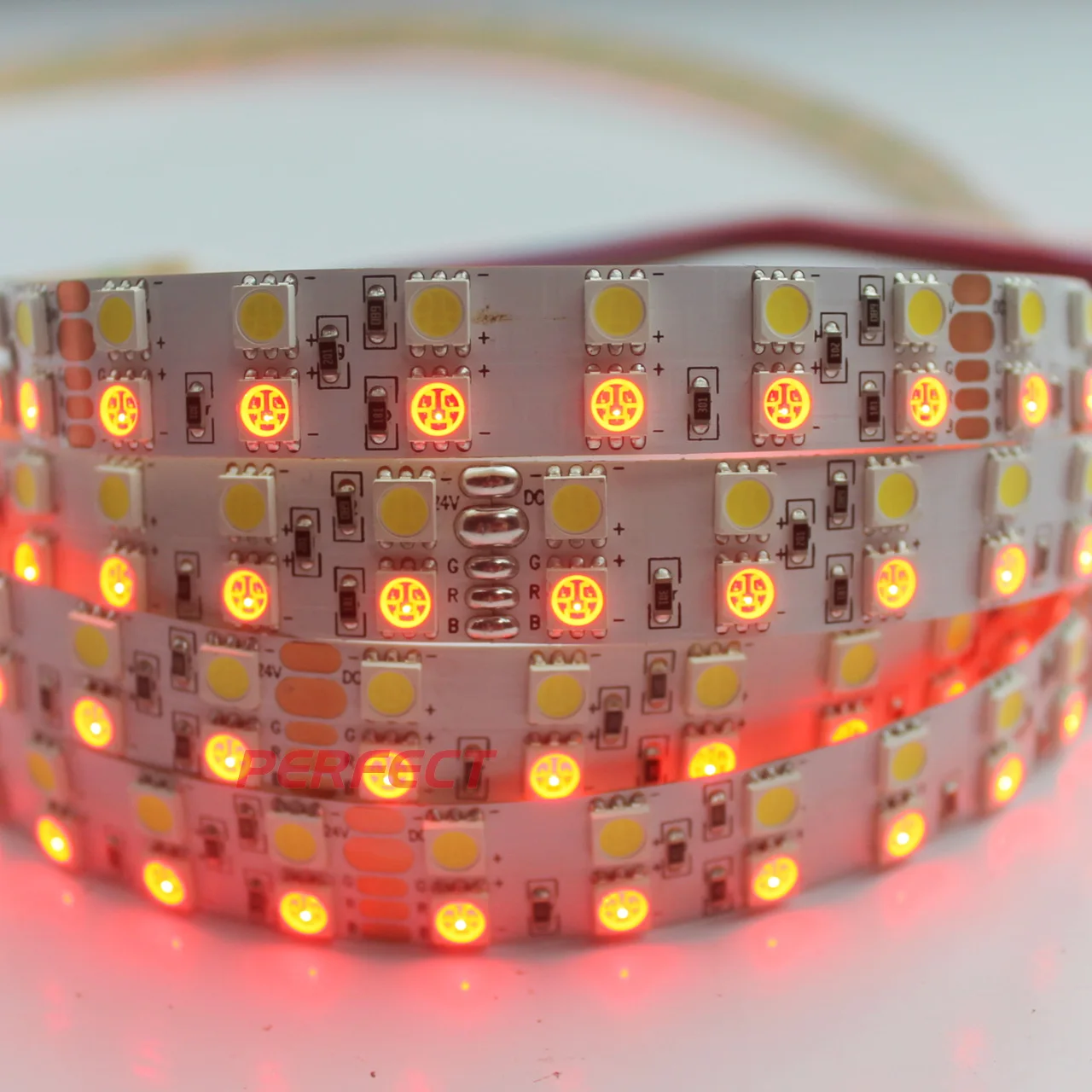 Flexible SMD 5050 RGB+W LED Light Strips 144led/meter DC 24V double rows led strip light