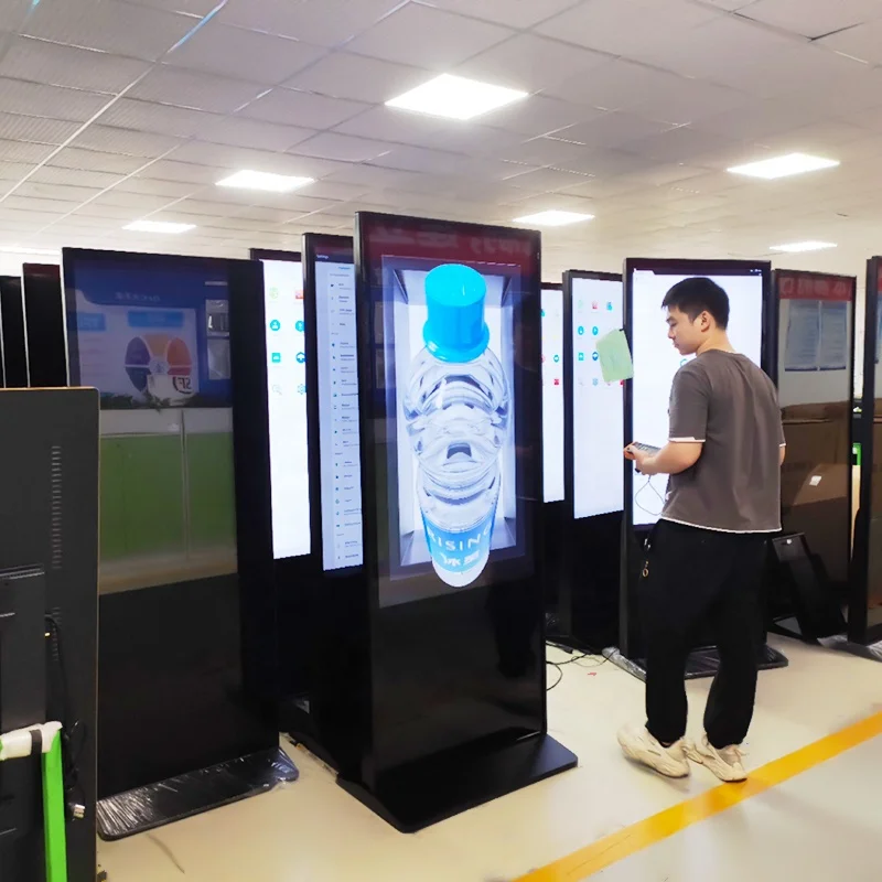 55 inch indoor kiosk ads lcd media player self service Queue management system touch screen digital signage and displays totem