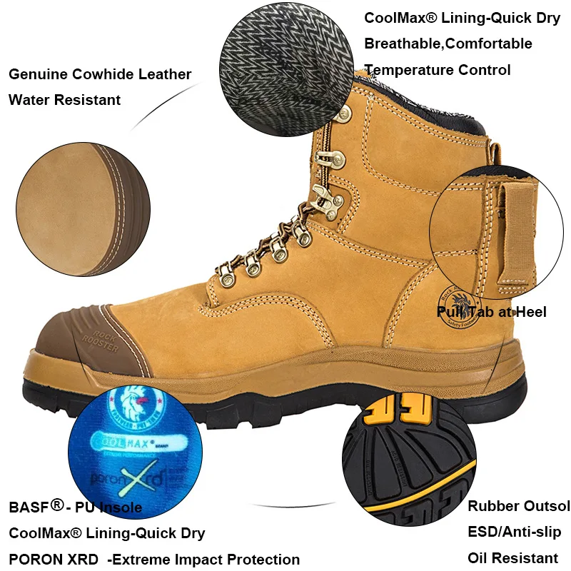 High Quality Steel Toe Labor Insurance Shoes  Men Shoes Work Safety Shoes Composite Toe with Steel Toe