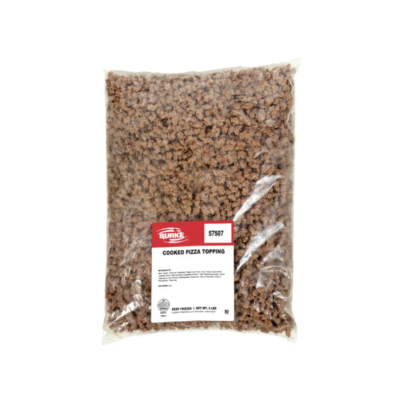 Cooked Beef and Chicken Pizza Topping  Delicious Cooked seasoned ground beef  Dried Meat Classic Case Tennessee Feature Origin