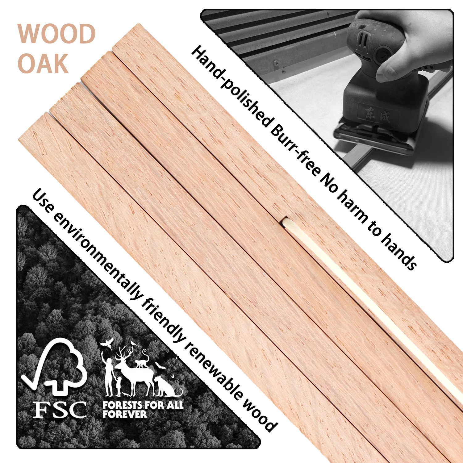 DIY Assemble 8in Timber teak Wood Magnetic Poster Hanger Hanging Wooden Photo Picture frame Wall Decor Frame