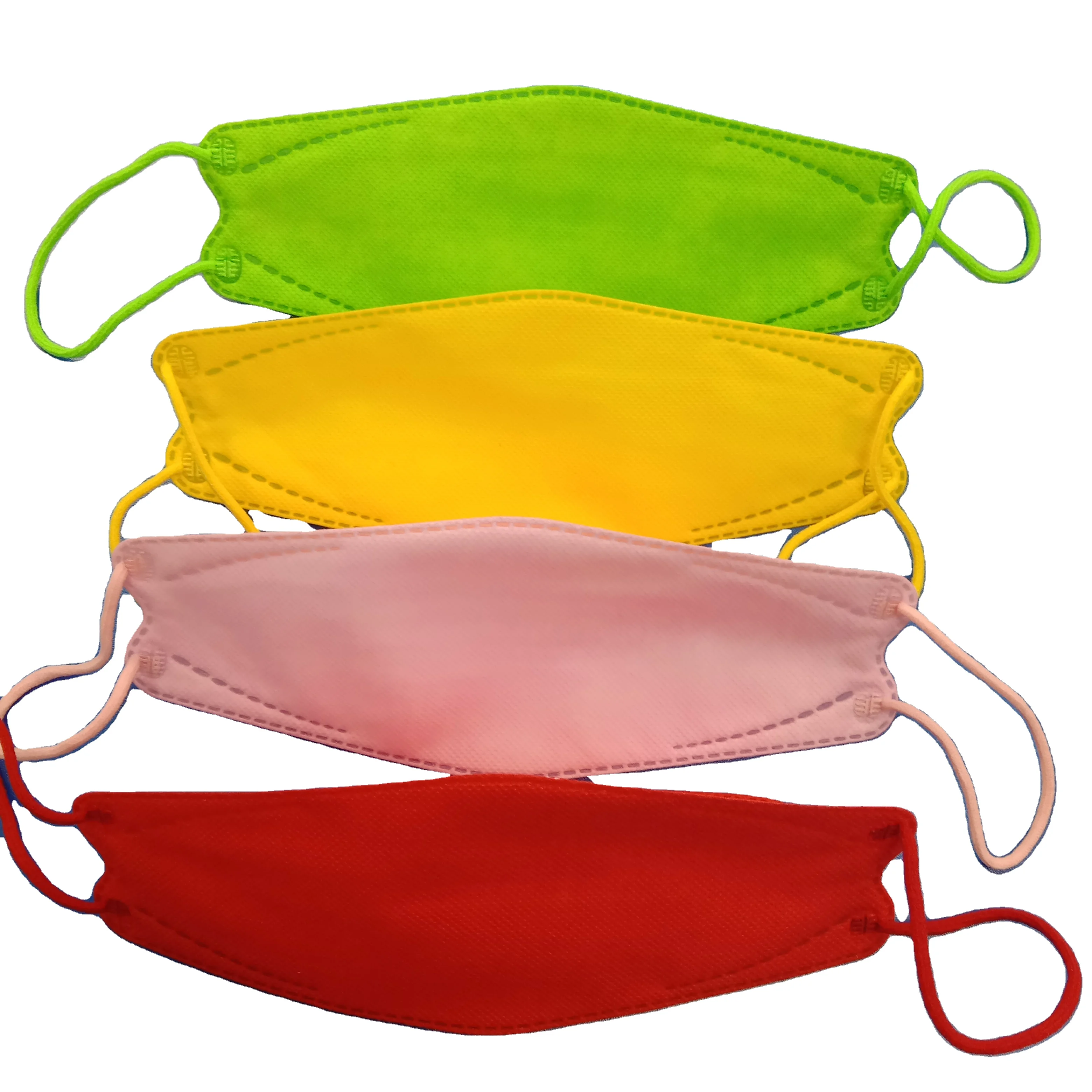 3D Складная Пылезащитная маска KF94, респиратор, лицевая маска, лицевая маска, одноразовая белая пластиковая 4-слойная или 5-слойная Ушная петля KF94