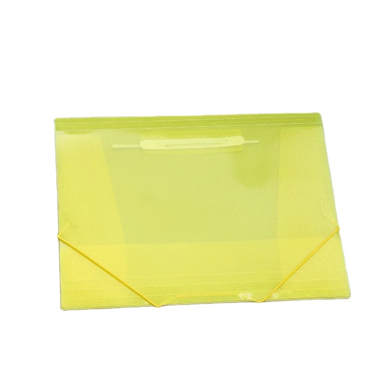 
Hot Sales Office Supplies A4 Size File Bag With Elastic Rope PP Document Transparent File Bag 