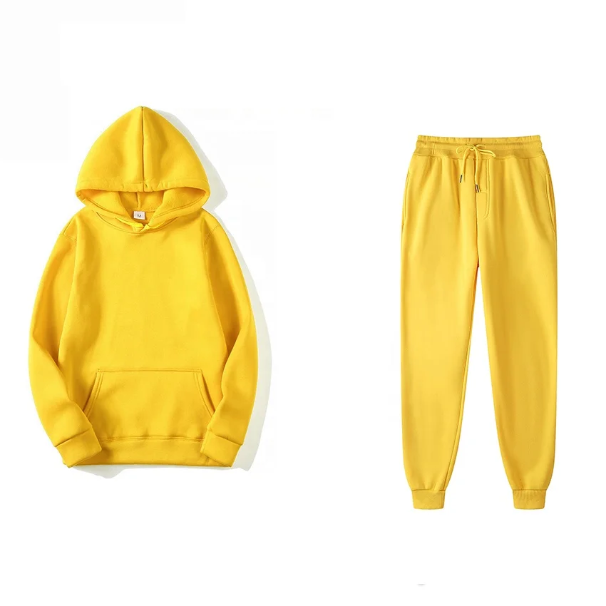 high quality streetwear hoodies and joggers set embroidery doversized hoodies