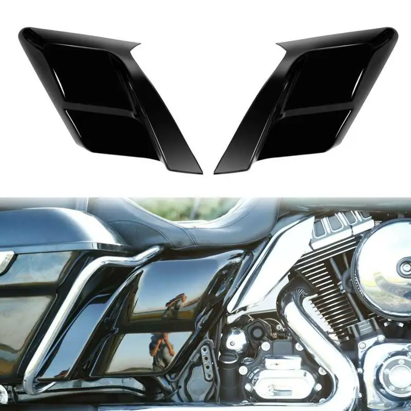 TCMT XF2906C247-B Extended Stretched Side Cover Panel Fit For Harley Touring FLHX FLHXS 2014-2020