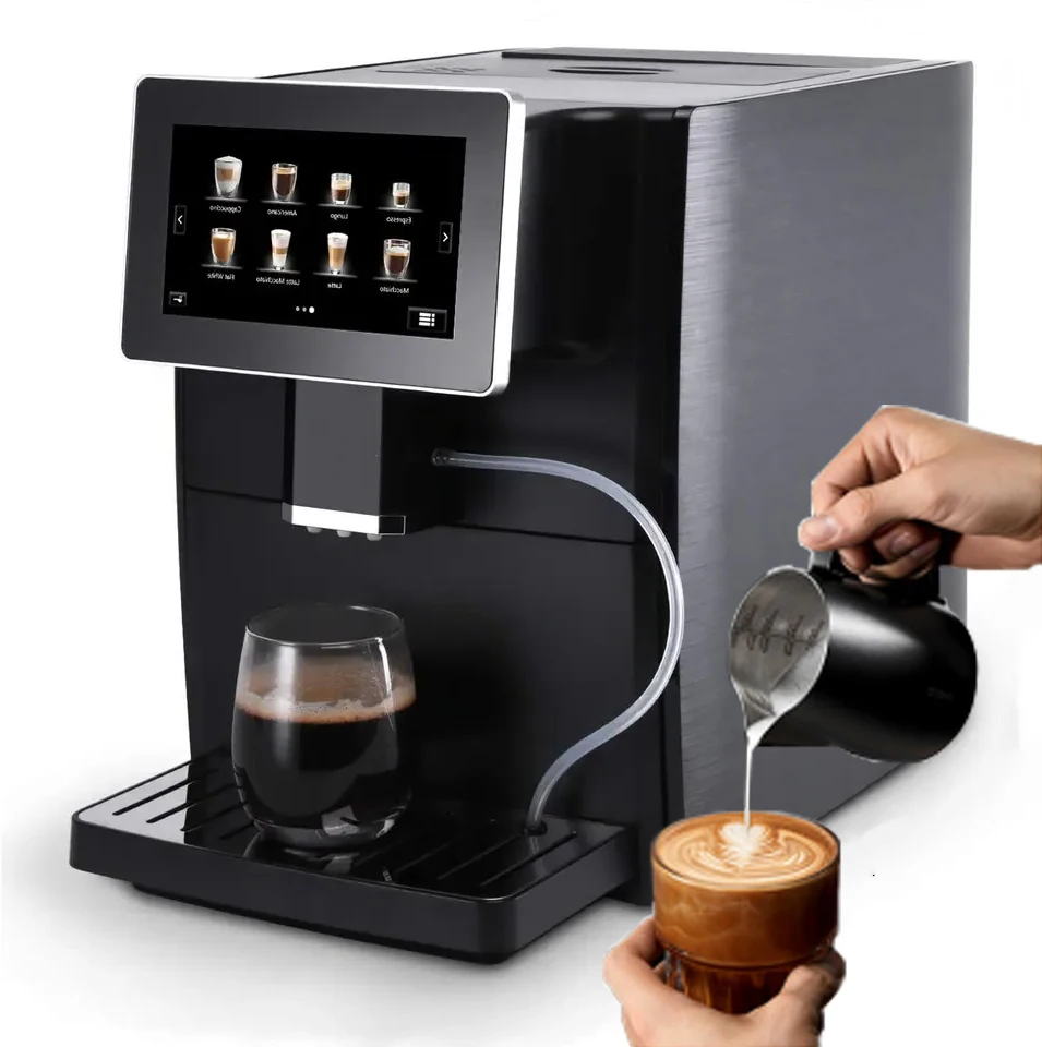 Reach IOT Smart Stainless Steel Electric One Group Touch Screen Automatic Espresso Coffee Making Machine