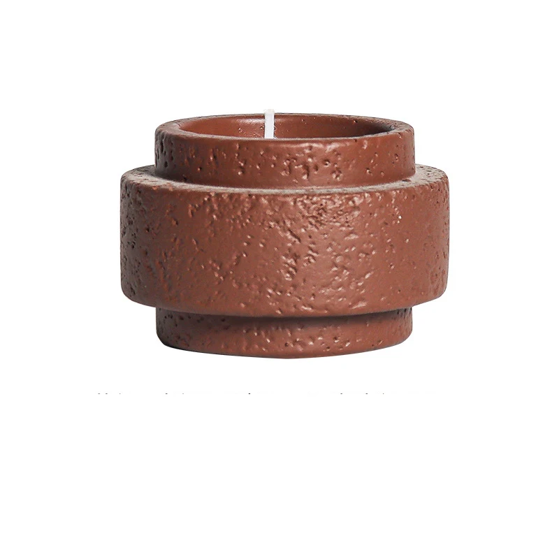 2023 New Luxury Custom Logo Concrete Candle Cup Unique Frosted Candle Holder Bulk Cement Candle Jars for Home Decoration