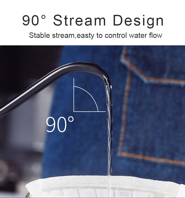 Factory Wholesale 350ml 600ml Stainless Steel Coffee Pot Gooseneck Drip Water Pour Over Hand Brew Coffee Kettle