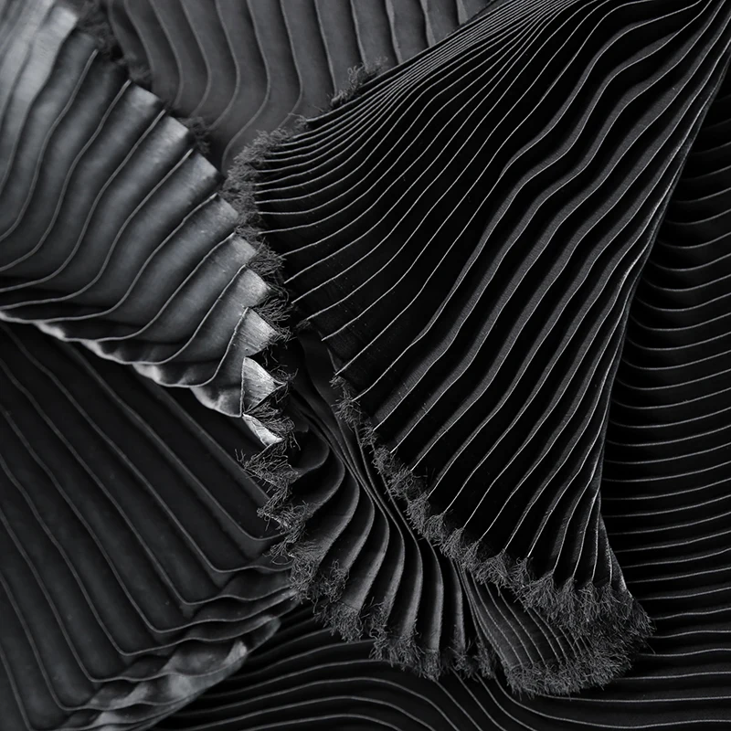 Pleated Mesh Fabric Design DIY Shape Handmade Fashion Designer Material Stage Background Fabrics