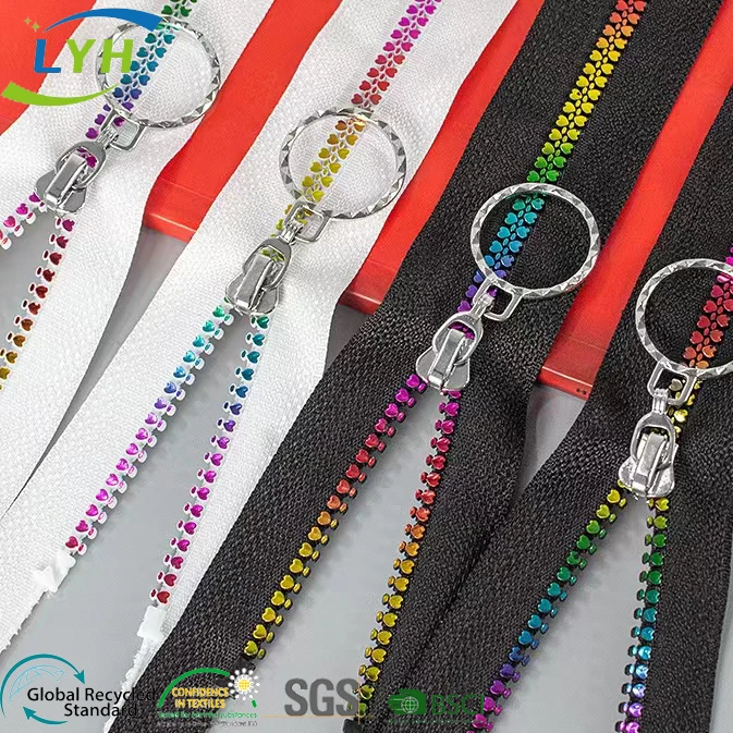 Factory wholesale #5 plastic zipper color tooth resin zipper waterproof nylon zipper