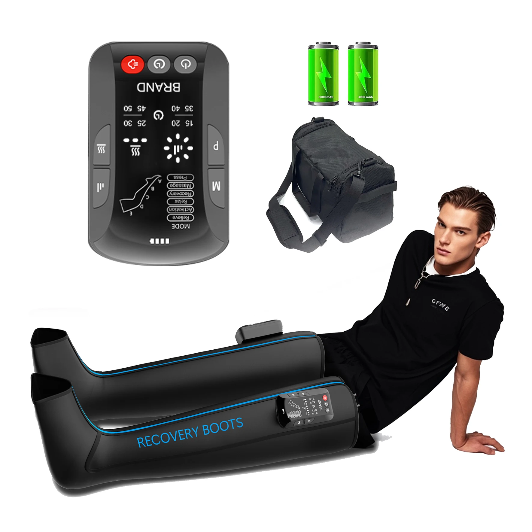 oem blood circulation professional air pressure recovery systems custom compression leg massager for circulation calf wrap relax