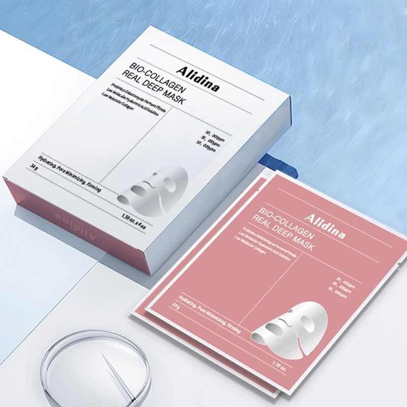 Bio-Collagen Real Deep Mask Soluble Collagen Sheet Mask with Hydrolyzed Collagen Moisturizing Face Mask for Skin Care B