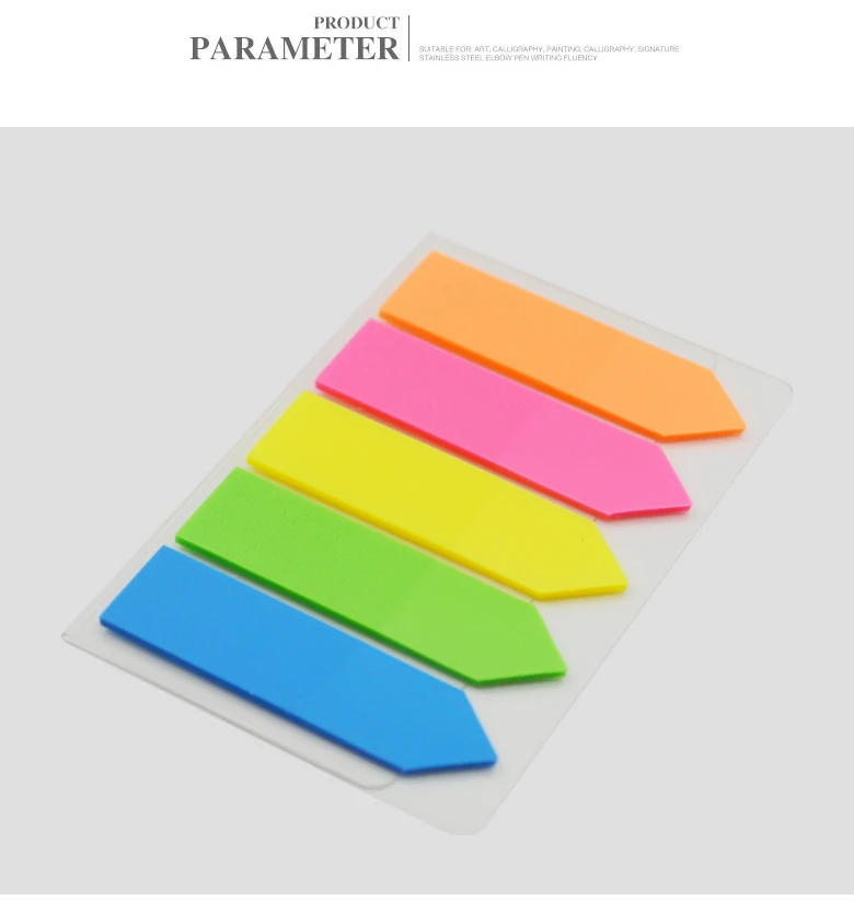 Page Markers Colored Index Tabs Flags Assorted Fluorescent Bright Color Book Markers Sticky Notes PET  Memo have