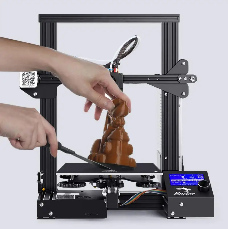 Популярный 3D-принтер ender 3 алюминиевый DIY с печатью резюме 220x220x250 мм Vslot Prusa I3 3D печать