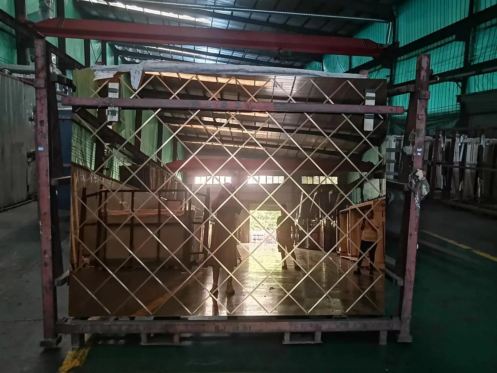 Art Mirror Frameless Bronze V-grooved Beveled Engraved Glass with Aluminum Modern Luxury 5mm Customization Plexiglass Mirror