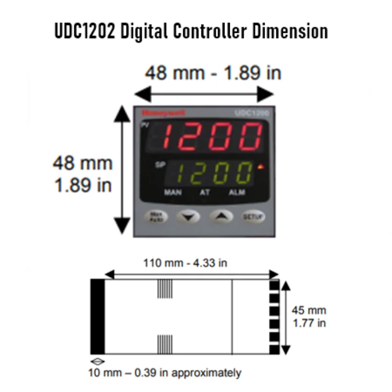 Honeywell UDC1200 and UDC1700 universal digital controllers with 1/16 DIN Universal Controller