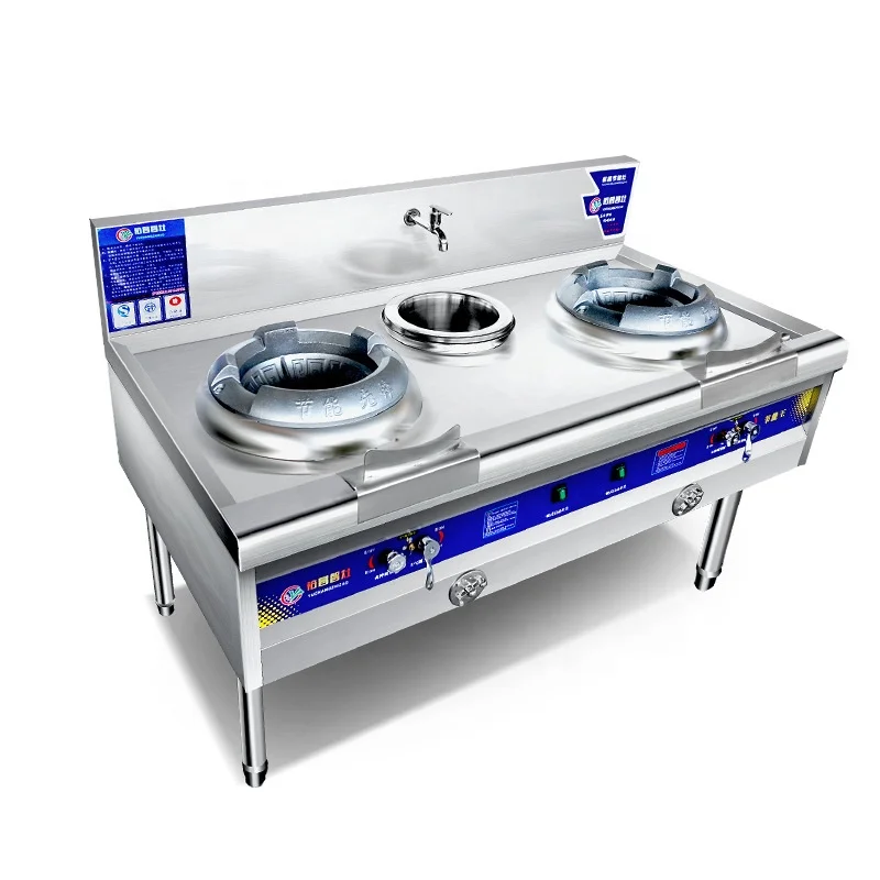Super Good  Restaurant Use Double Burner Burning Stove Cooking Gas Stove 500 W