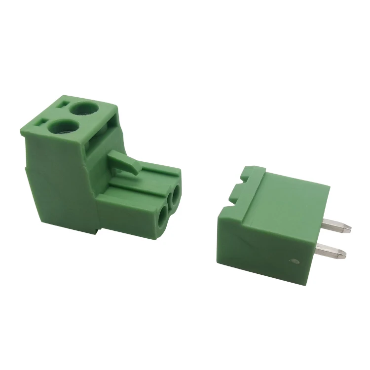 H2EDG 5.08 MM 2 Way male and female  terminal block screw pluggable  PCB terminal  block  electrical connector