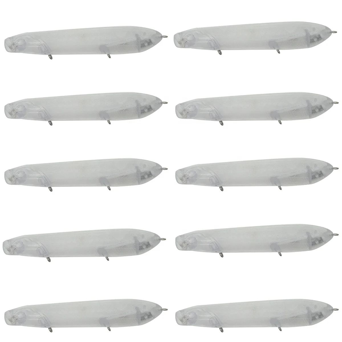 Best Selling Unpainted Fishing Lure Blank Crankbait 104mm 15.6g Lure Artificial Bait Pencil Lures Samples available Transparent