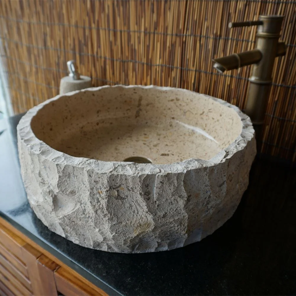 Hot Sale Natural Artificial Table Top Wash Stone Bathroom Basin
