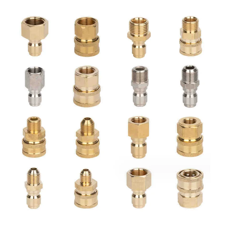 Brass Adapter High Pressure Cleaning machine Brass 3/8 Quick connect male head and female head complete set