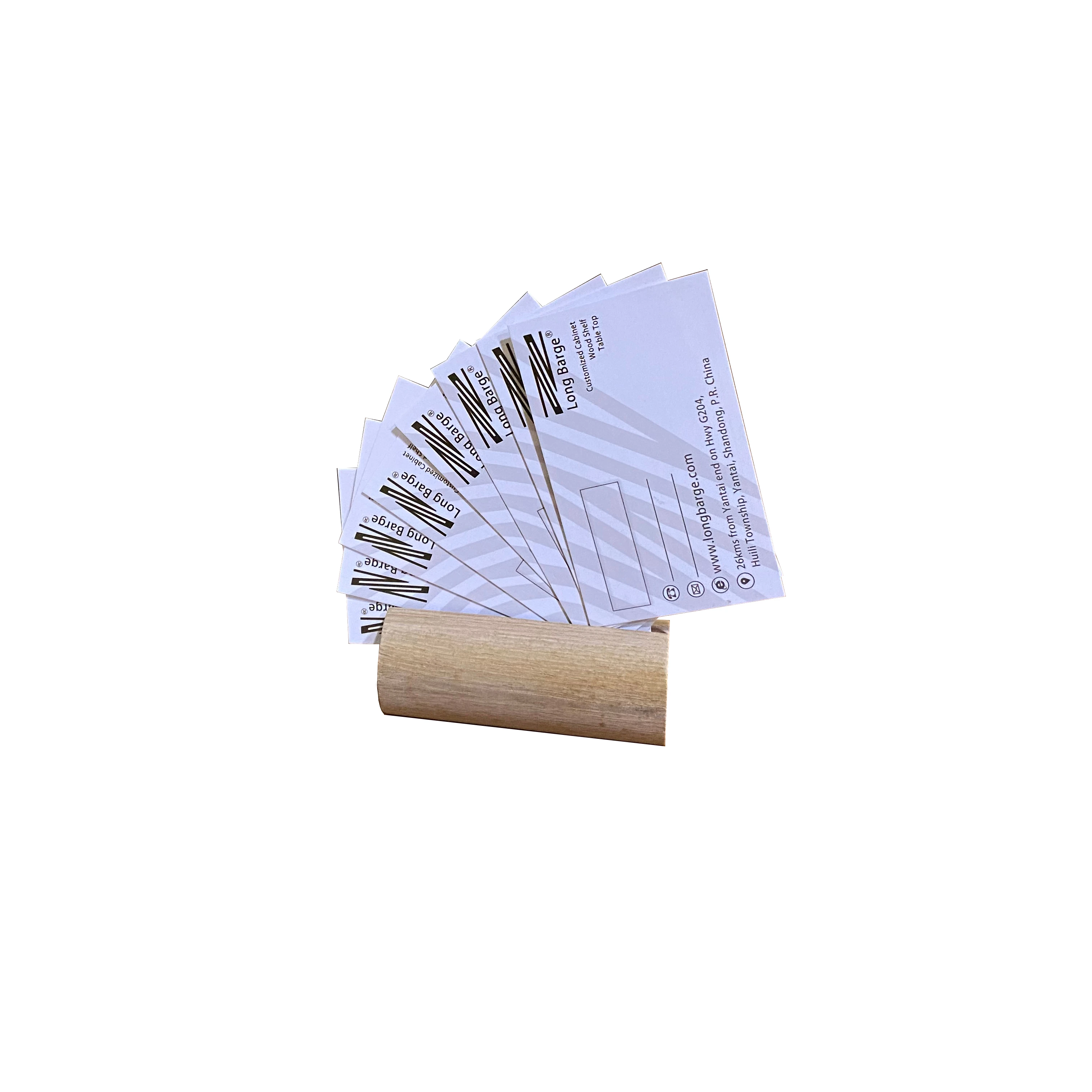 Handcrafted Round Shape Wood Business Card Displays and Holders