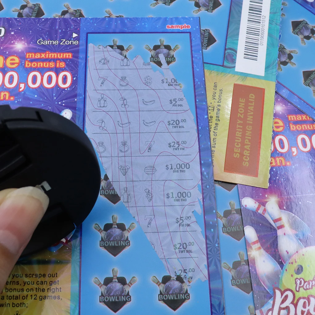Premium Quality Lottery to Win Big Color Printing Thematic Design with Variable Data for Unique Lucky Scratch Off Lottery