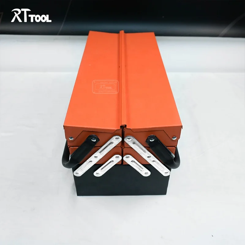 3 Tiers Cantilever Tool Box Portable Toolbox Steel Chest Hand Tools Organizer Metal