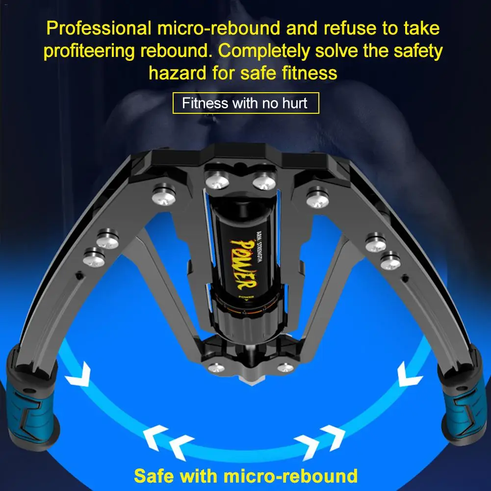 
Factory price arm exerciser adjustable double spring grip strength black steel shaper hydrolic power twister 