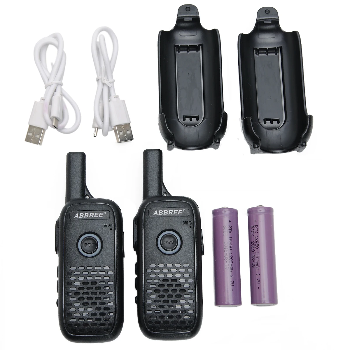 2 шт. ABBREE AR-Q2 Мини Портативный иди и болтай Walkie Talkie “иди двойной PTT USB зарядка VOX любитель двухстороннее радио трансивер UHF 400-470 МГц