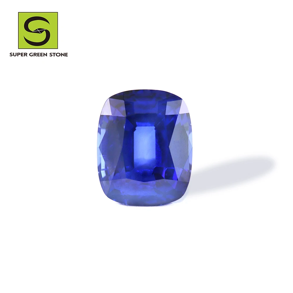 Supergs Wholesale Price Lab Created Precious Lab Grown Sapphire Synthetic Loose Gemstone Top Sapphire Stone Blue Sapphire