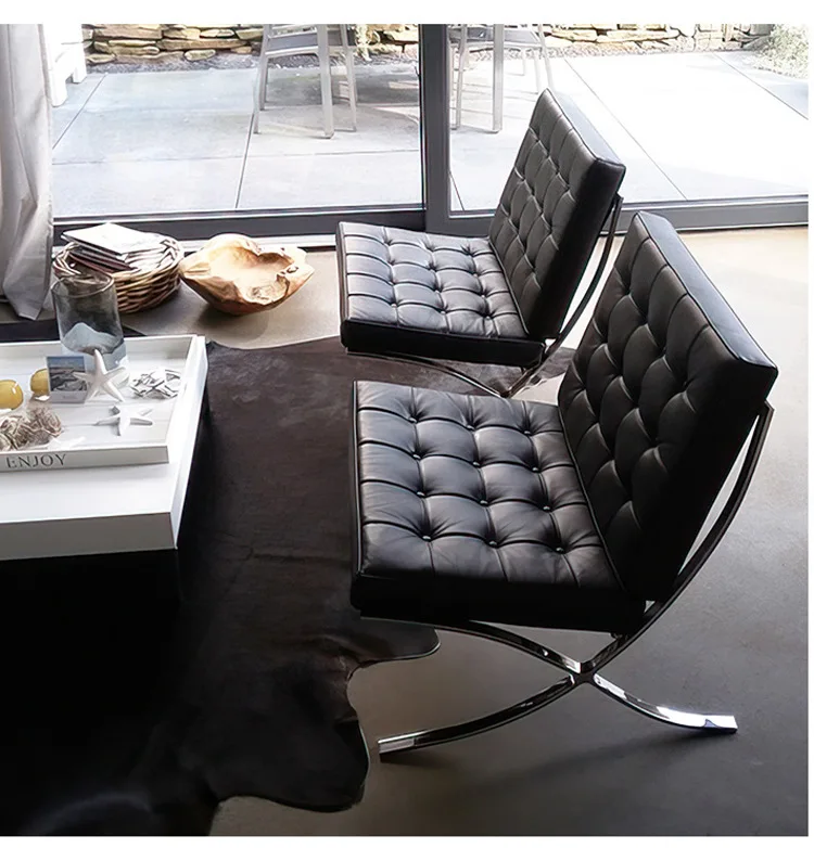 Factory Direct Sale Lounge Chair Modern Metal Leather Leisure Chair Ergonomic Soft Comfortable Chair for Office