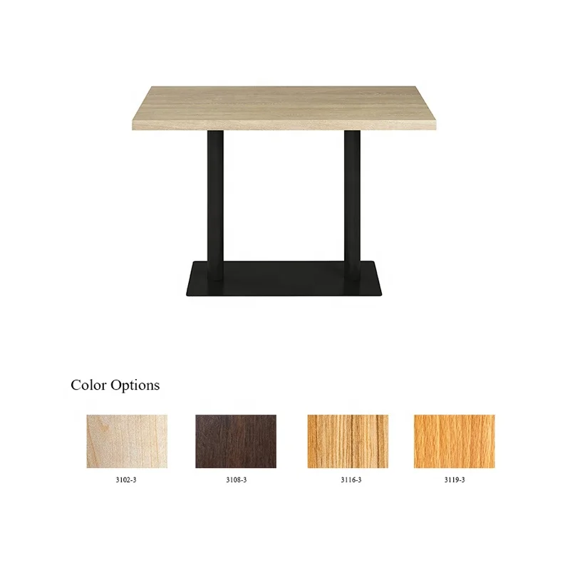 (SP-RT009) Hot sale good quality coffee shop commercial furniture square modern wooden restaurant