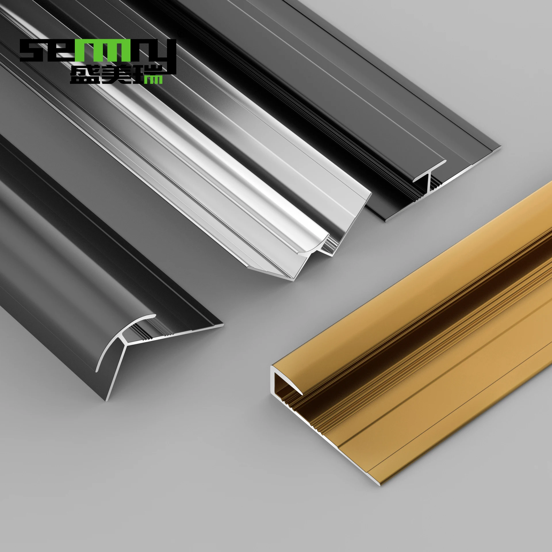 High Quality Brushed Profile Office Building Aluminium Strips Specialized High-End Aluminum Tile Trim