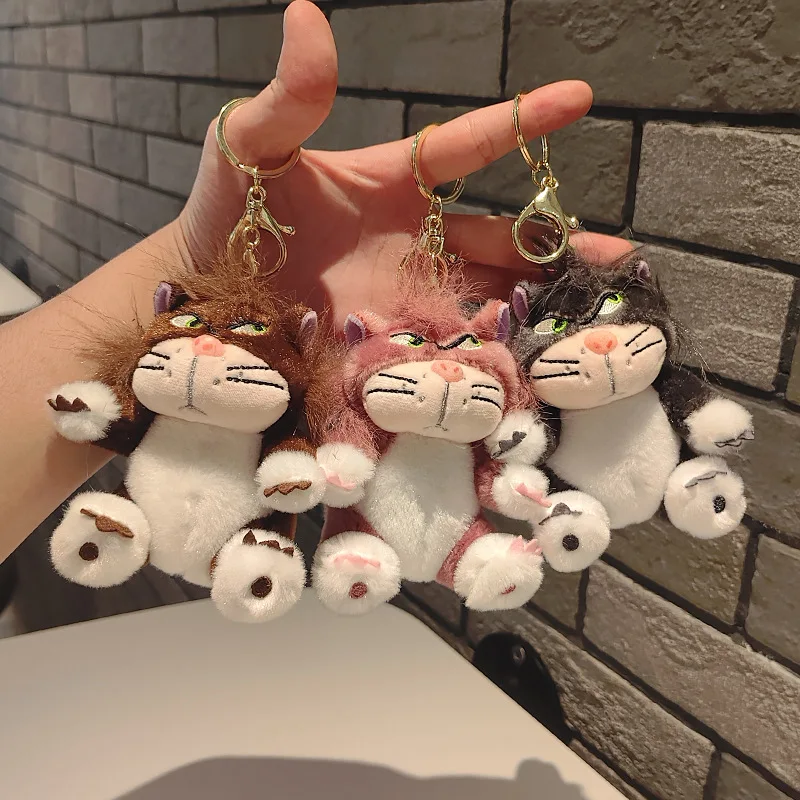 Naughty cute Lucifer keychain pendant Mary Cat doll doll funny fortune cat plush toy pendant