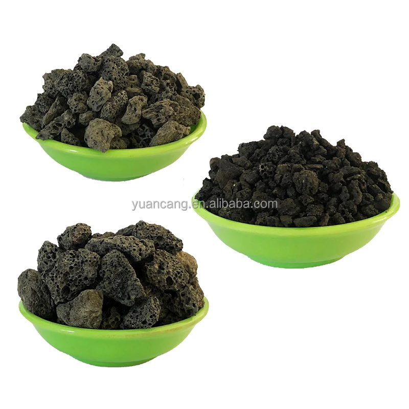 Wholesale black 1-2cm volcanic-rock volcanic lava rock volcanic rock blocks For gardening, landscaping, barbecue and cooking