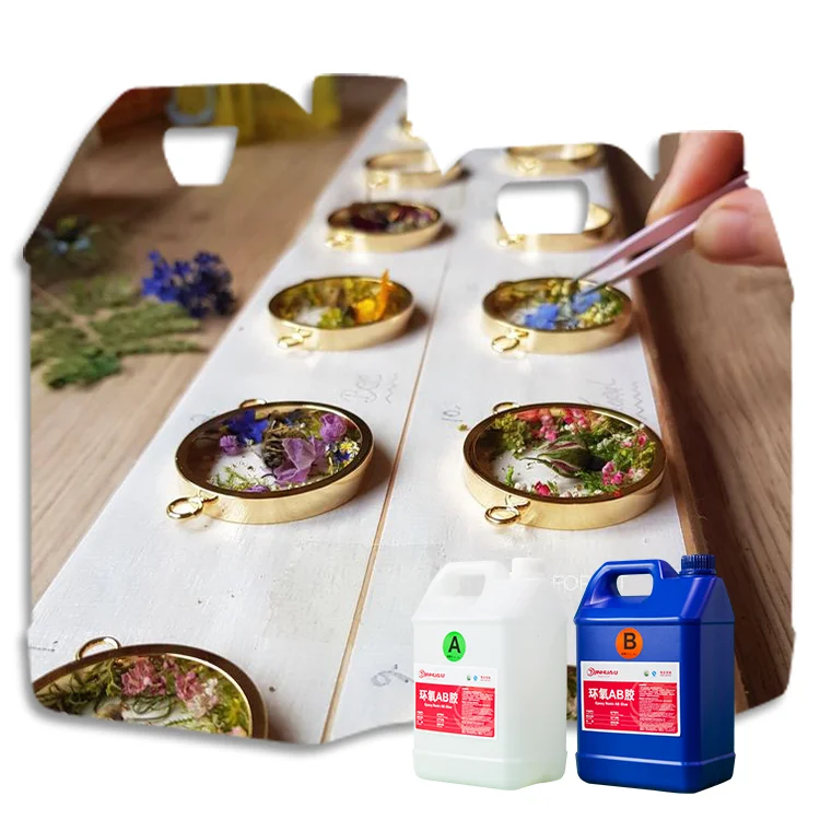 Bubble-free Liquid Transparent Crystal Epoxy Resin 3:1 Non-toxic Epoxy AB Glue for DIY Crafts, Jewelry