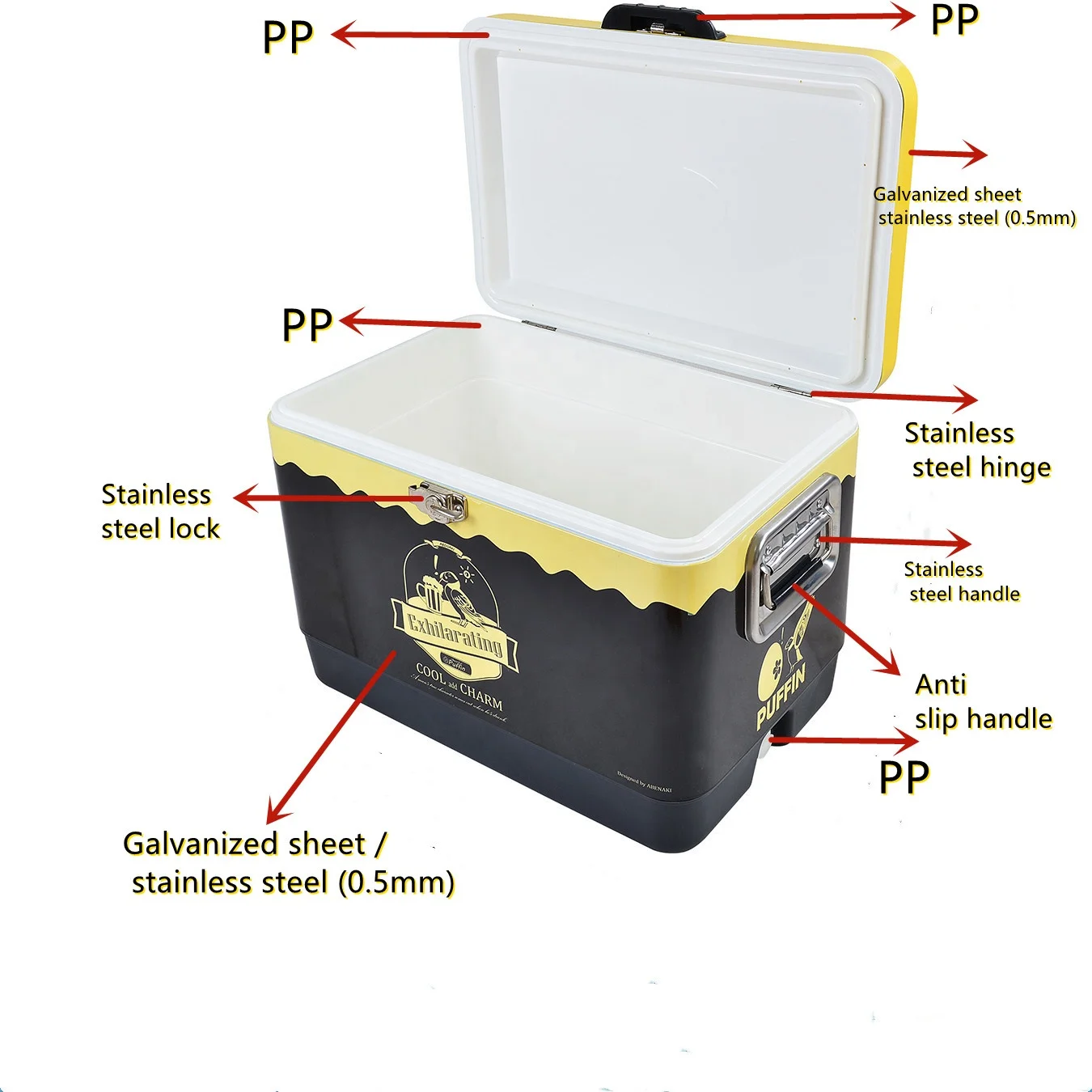 2023 new 40L cooler box insulated box custom ice cooler camping accessories wine/beer cooler for camping