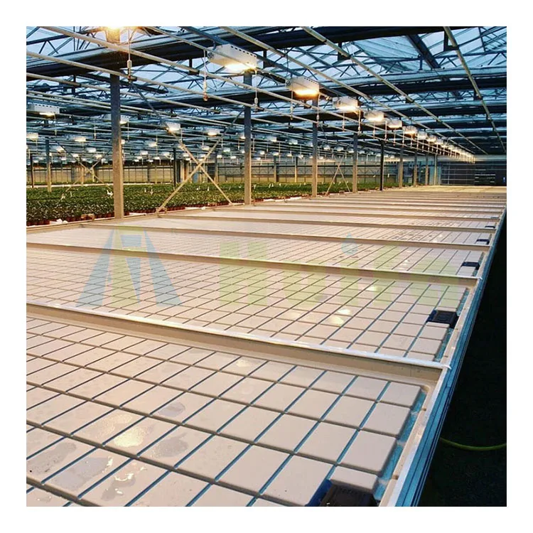 New style adjustable seedbed galvanized rolling greenhouse bench