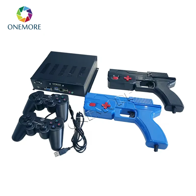 Light Gun 4 Light Gun with Mini PC Game Box Kit for PC Shooting Games with Impact and Recoil