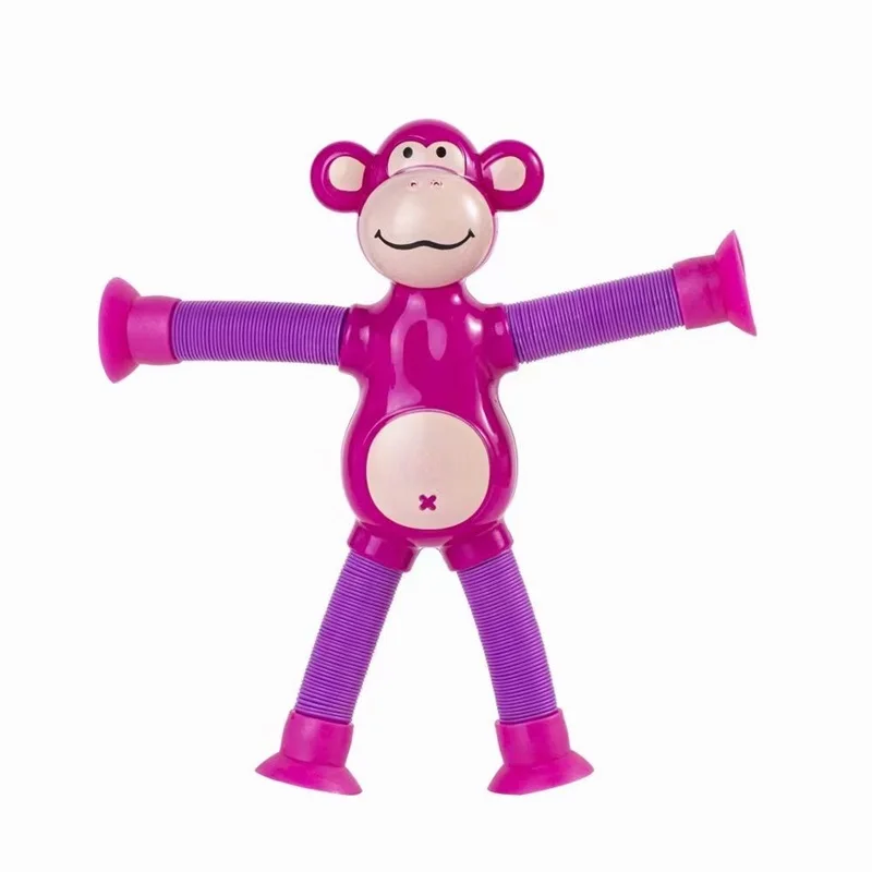 Hot Selling Novelty Gag Toys Fidgety Toy Big Eared Monkey Telescopic Toy